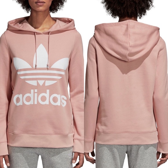 trefoil hoodie pink